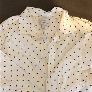 Polka dot J crew button down